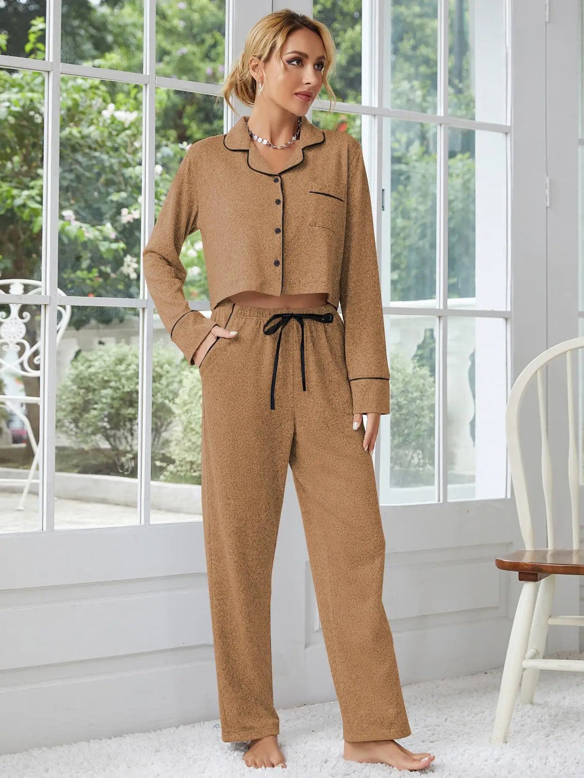 Pijama Minimal Feminino Longo