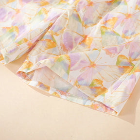 Pijama Borboletas ao Vento em Algodão Feminino Longo
