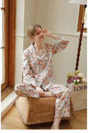 Pijama Adélia Americano Feminino Longo