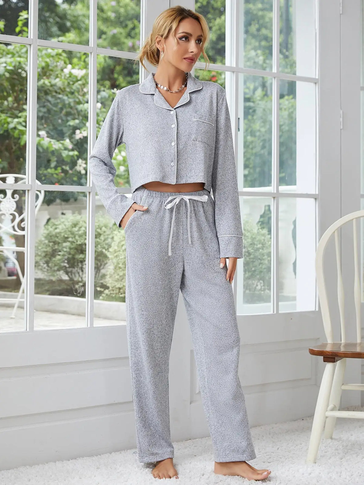 Pijama Minimal Feminino Longo