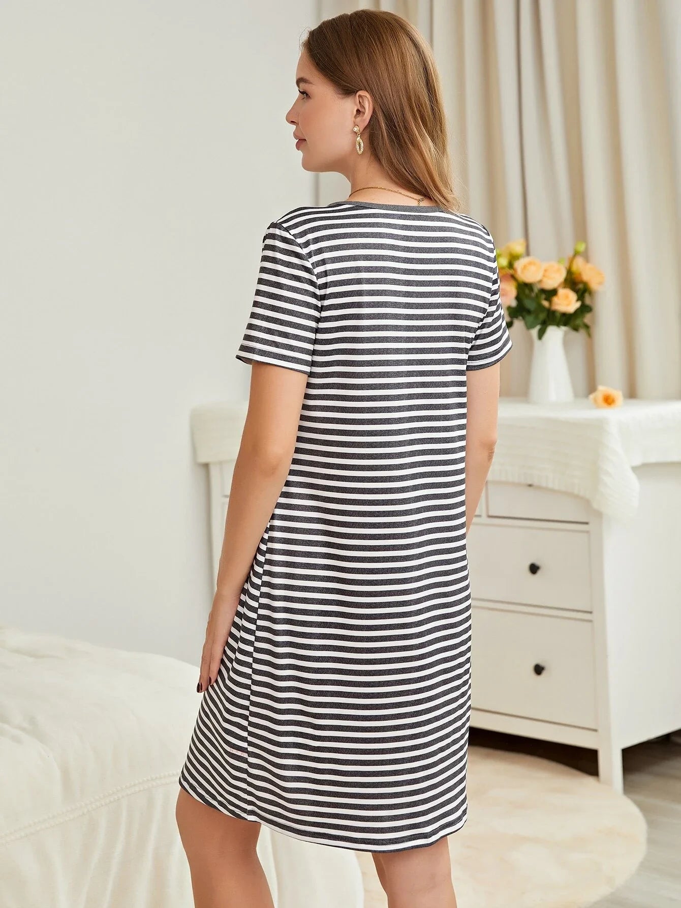 Camisola Maternidade Serenity Stripes