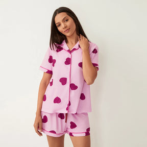 Pijama Valentine Americano Feminino Curto