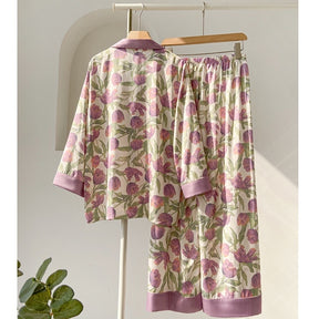 Pijama Tulipas Americano Feminino Longo