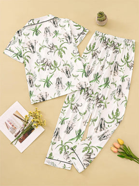 Pijama Jardim Sereno Feminino Longo