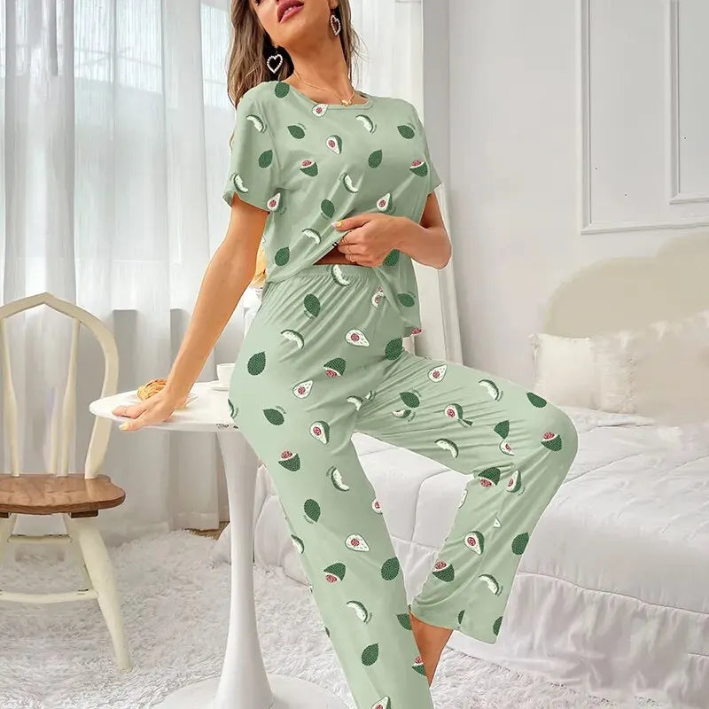 Pijama Avocado Feminino Longo