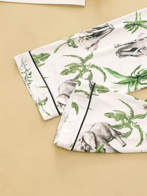 Pijama Jardim Sereno Feminino Longo