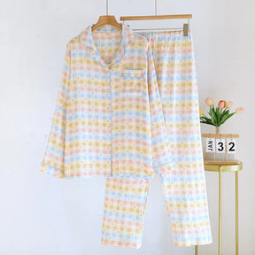 Pijama Casa Poesia Feminino Longo em Algodão