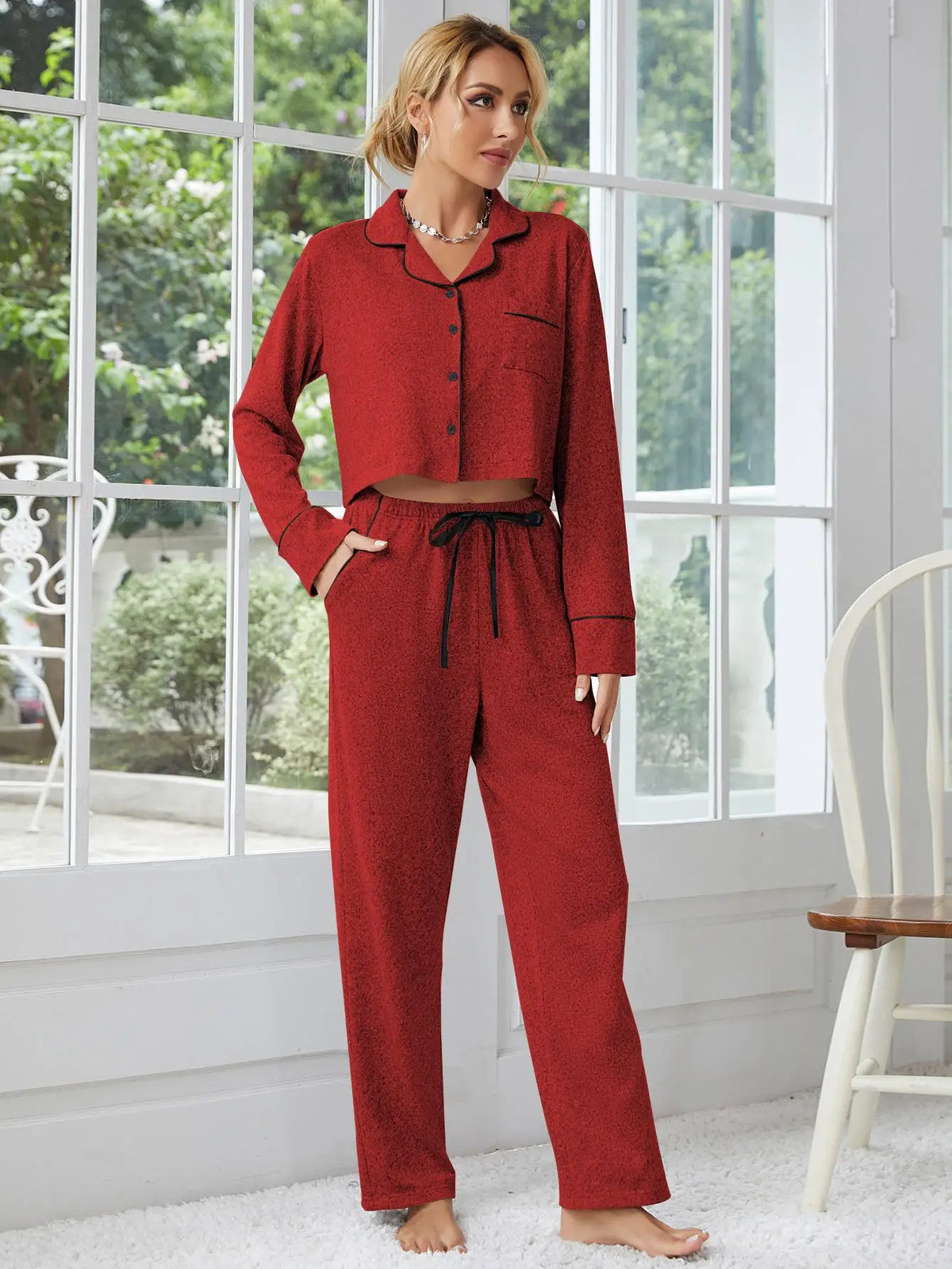 Pijama Minimal Feminino Longo