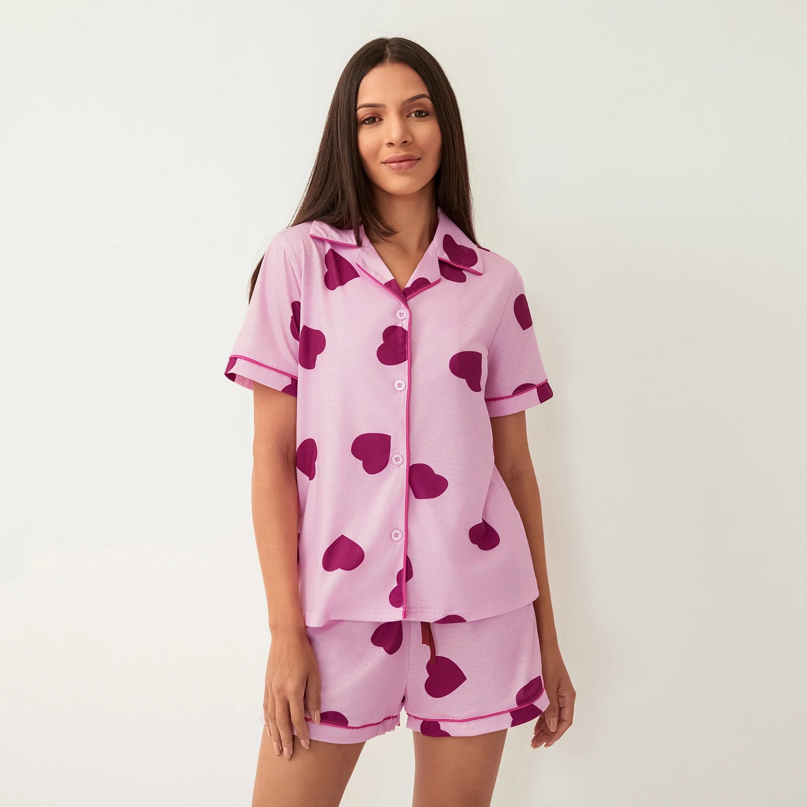 Pijama Valentine Americano Feminino Curto