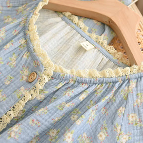 Pijama Flor da Manhã Feminino Longo em Algodão
