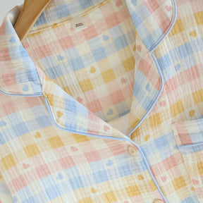 Pijama Casa Poesia Feminino Longo em Algodão
