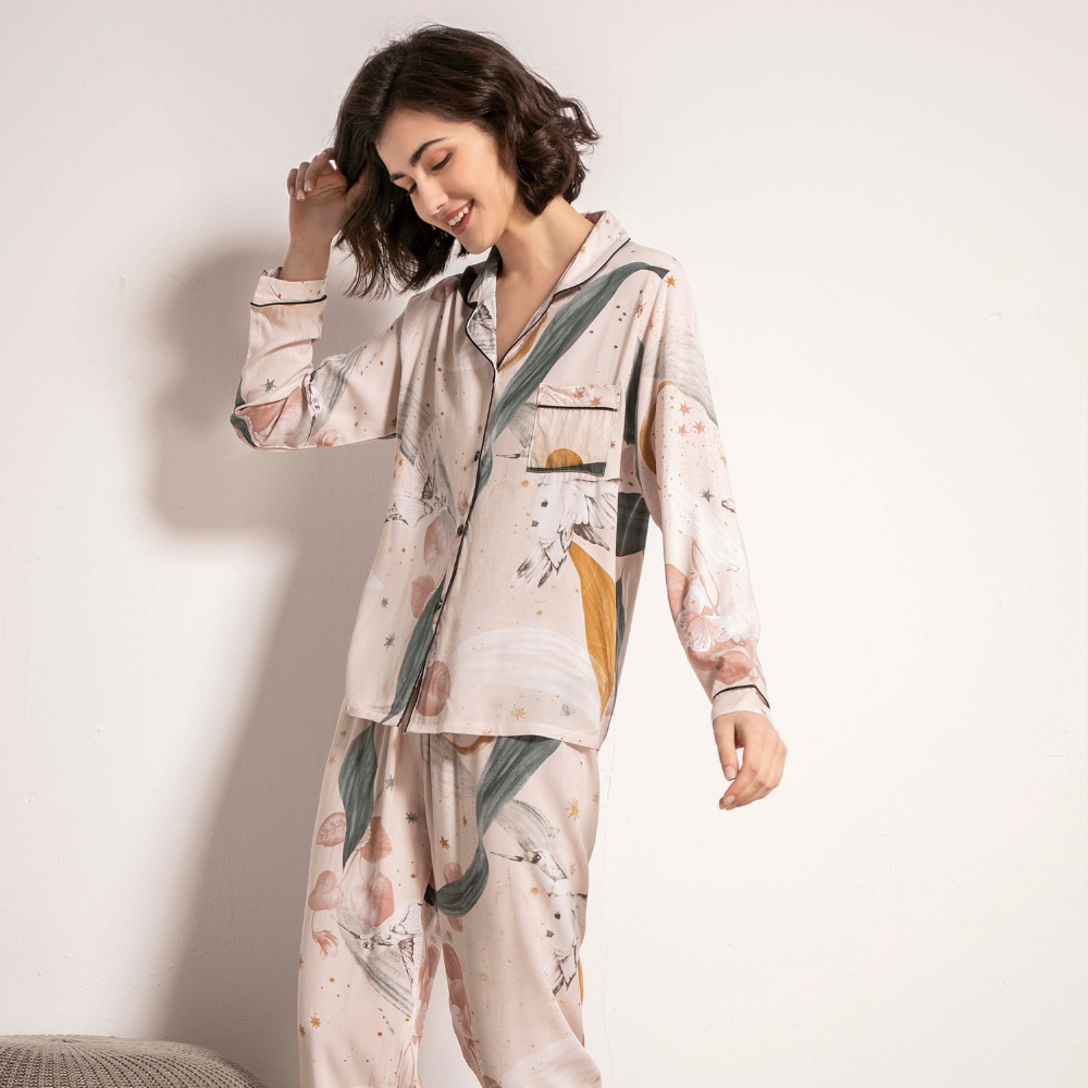 Pijama Lavínia Americano Feminino Longo