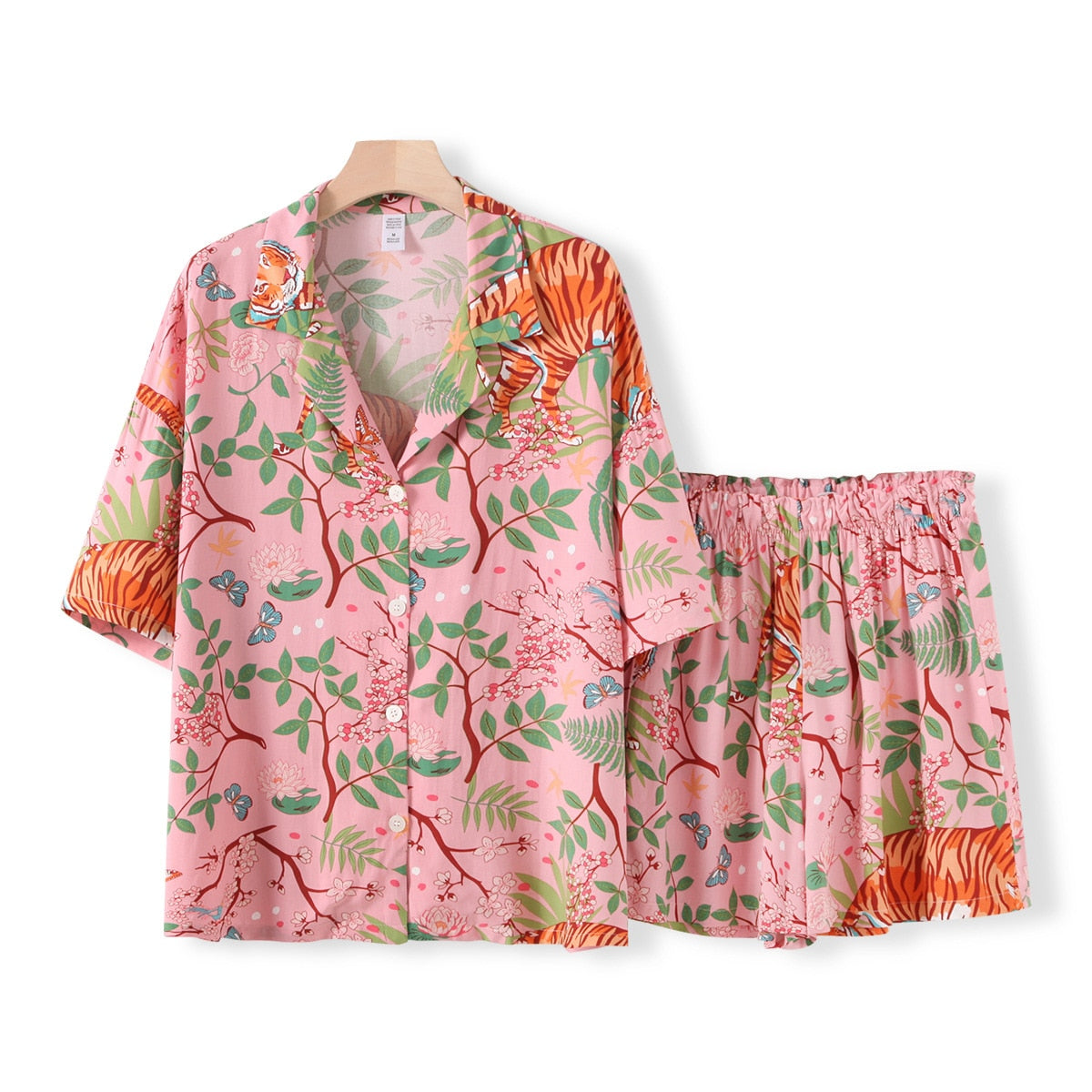 Pijama Jungle Americano Feminino Curto